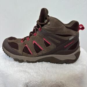 Merrell Outmost Vent Mid Boots Women's 9.5 Waterproof Hiking Trail Brown Coral